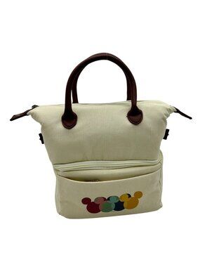 Mickie Beige Fabric Lunch Tote Bag